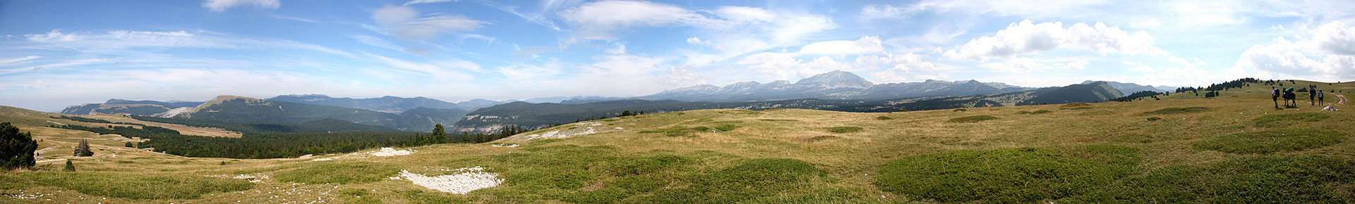 Traversée des Hauts Plateaux du Vercors - Photo panoramique - Août 2007