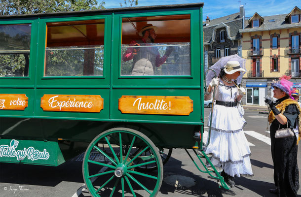 Défilé belle époque des 125 ans du Funiculaire - Le 14 juillet 2023  - Le Mont Dore - Massif du Sancy - Auvergne - France 