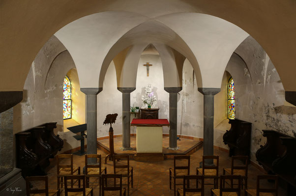 Crypte - Intérieur de l'église St Pardoux - Le Mont-Dore - Massif du Sancy - Auvergne - France