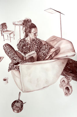 "A city full of people", 153 x 101 cm