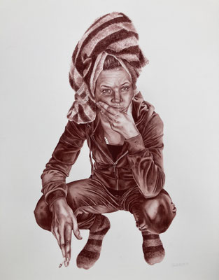 "Absent Minded", 105 x 75 cm