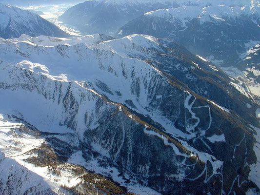 Skigebiet Klausberg, im Hintergrund Speickboden