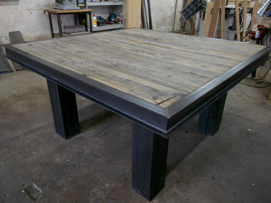 Tables Hautes Metalik Bois Meubles Industriel Dans La Region