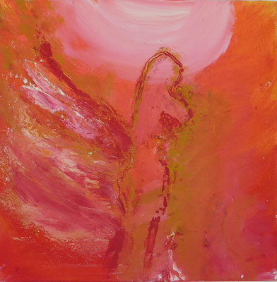 Embrace, abstrakt, Acryl auf Leinwand,  40 x 40 cm