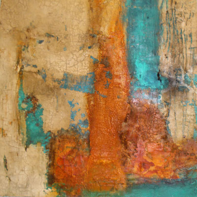 Struktur mit Rost (gemalt) 60 x60 cm
