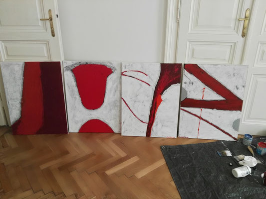 Serie: "Kraft, Begegnung, Power, Reaching out", SOLD 