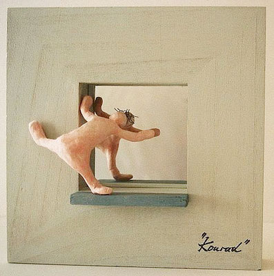 Serie: "Reflexion", Modelliermasse, Spiegel, SOLD
