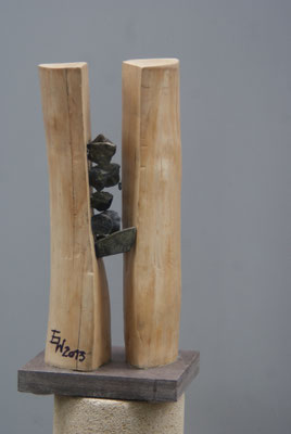 Serie: Holz mit Stein, SOLD