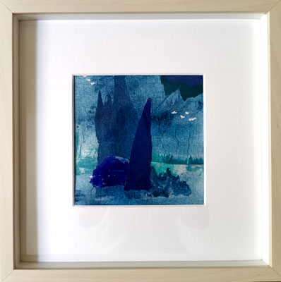 MARE 6, Papierschichten, Acryl, 23x23cm, 2023, SOLD