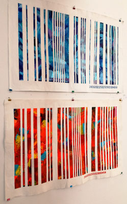 Barcodes, Acryl auf Leinwand
