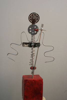 Serie: Kleinskulpturen Metall, "Angelino", SOLD