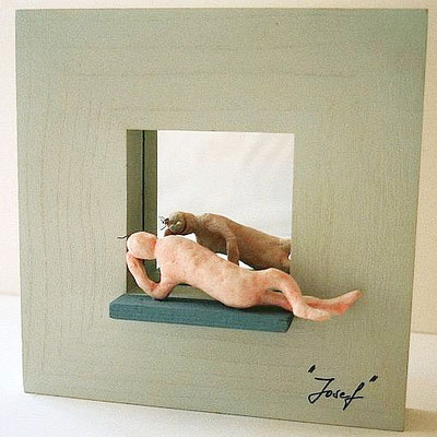 Serie: "Reflexion", Modelliermasse, Spiegel, SOLD