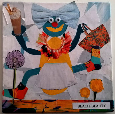 Kleine Papier Collage, 10x10 cm, SOLD