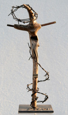 Serie; Treibholz handgeschliffen, "Kreuz", SOLD