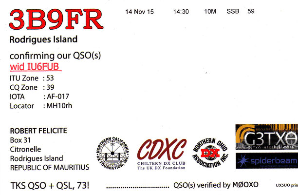 3B9FR - Rodriguez Island