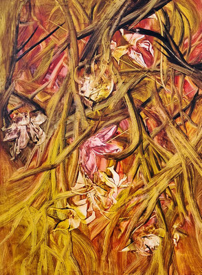 Verschlungen, 40x30, Öl auf Leinwand