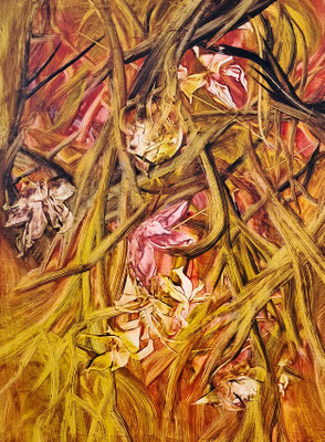 Verschlungen, 40x30, Öl auf Leinwand