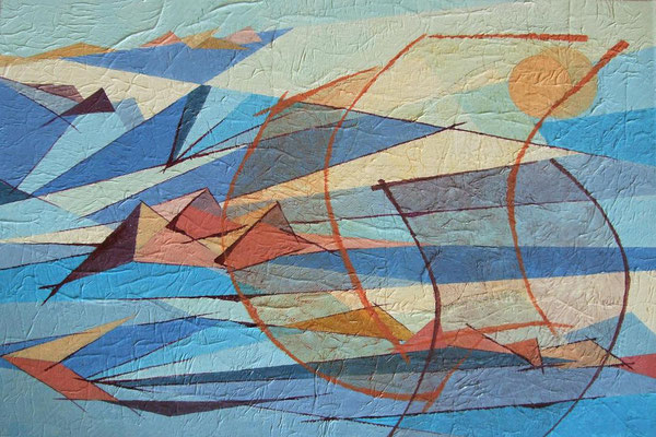 Segeln setzen, 40x60, Acryl auf Leinwand