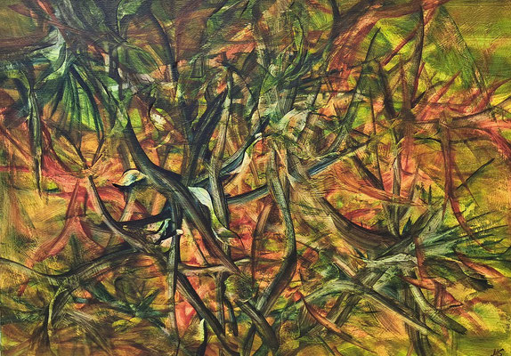 Wurzelgrund, 50x70, Öl auf Leinwand