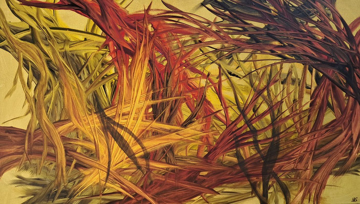 Knacksendes Gehölz, 60x100, Öl auf Leinwand