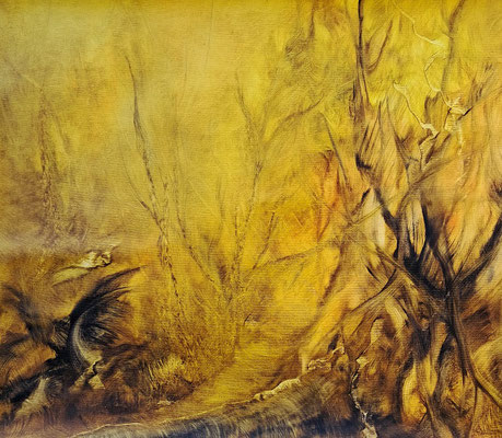 Lichtung, 58x67, Öl auf Leinwand