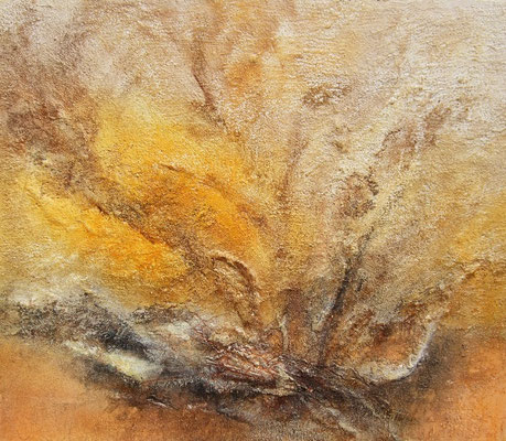 Zuversicht wächst, 50x60, Mischtechnik in Öl auf Leinwand
