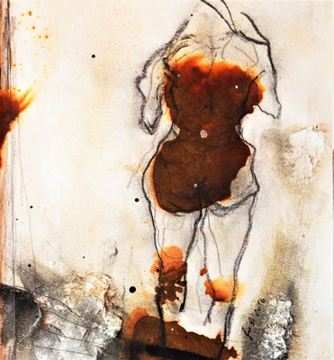 Rostmixtechnik auf Aquarellpapier