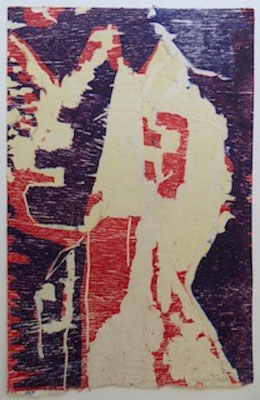 2 houtsnede 42x26 cm  