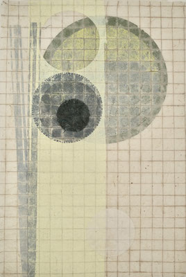 1.houtsnede in gemengde techniek, 75x50 cm unica
