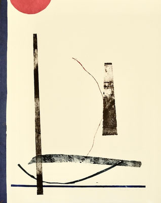 1. ets in chine collé 50x40 cm  