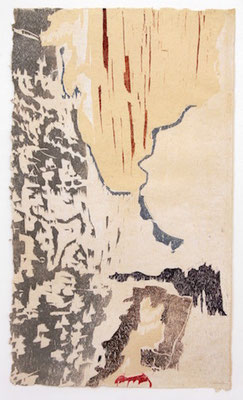 9. houtsnede, IJslandschap 102x60 cm  