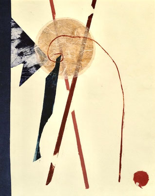 6. ets in chine collé 50x40 cm  unica. in privécollectie