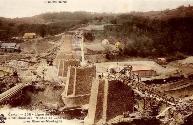 La construction du Viaduc de Barajol