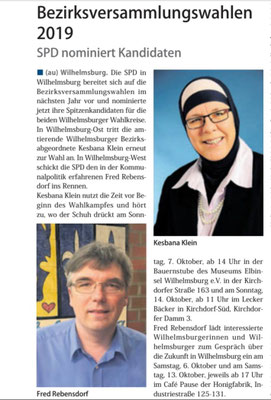 Neuer Ruf Wilhelmsburg vom 29.09.18