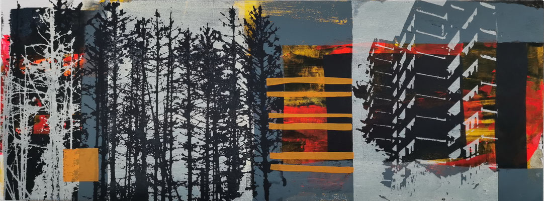 2024_ohne Titel 15x40x3cm Siebdruck auf Holzkörper