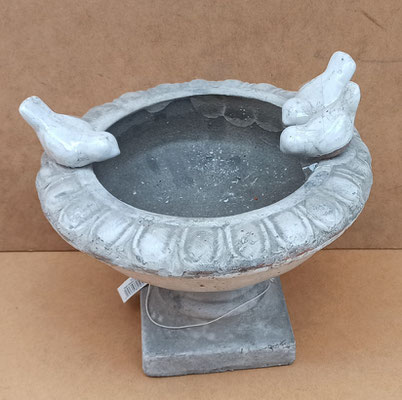Fuente macetero cemento y porcelana. Ref 9485. 20x23