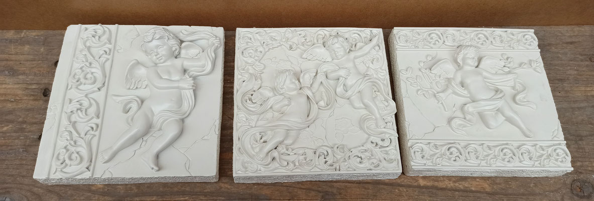 Placa ángel relieve resina. Ref 5462. 17,5x17,5x5,5