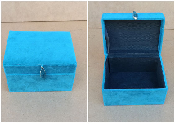 Joyero terciopelo. Ref 49809. 15x11x10