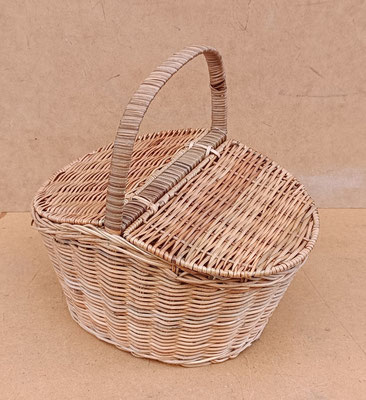 Cesta de picnic de médula. Ref 25178. 31x22x27