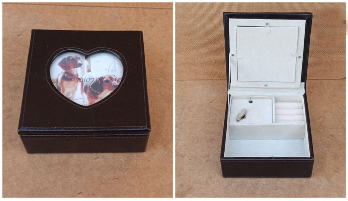 Joyero musical polipiel. 12x12x5