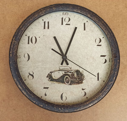 Reloj coche clásico. Ref 19435. 32 centímetros diámetro