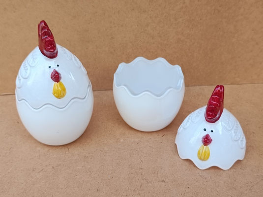 Caja cristal gallina. Ref 6GL4992. 14x8