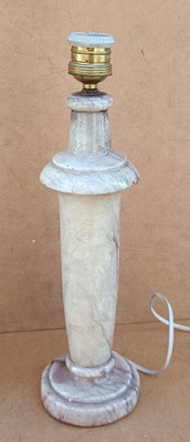 Base lámpara vintage alabastro. 36x10