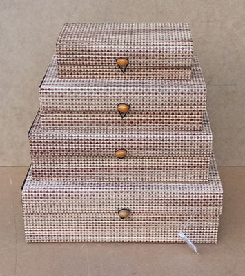Cajas bambú. Ref 8312. 30x18x10. 26x16x8, 23x14x7, 19x9x5