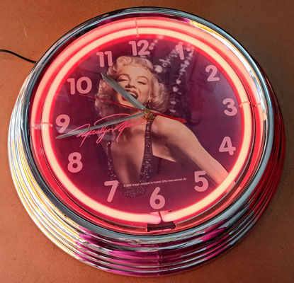 Reloj de pared Marilyn con neón