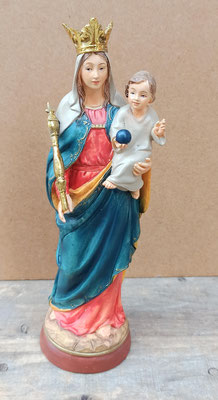 Virgen María Auxiliadora resina. Ref 13/362. 20x7x5