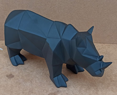 Rinoceronte origami resina. Ref 3432. 13x26x12