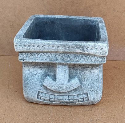 Macetero cabeza tribal grande. Ref 28404. 16x20x18