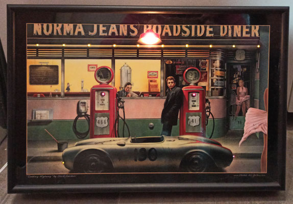 Cuadro luminoso Electric Art "Wheelin and dealin".  47x30. Hecho en USA.