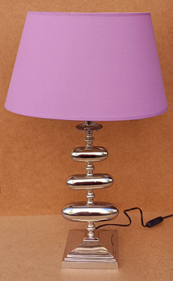 Lámpara base aluminio cromado. Ref 971549. 67x45